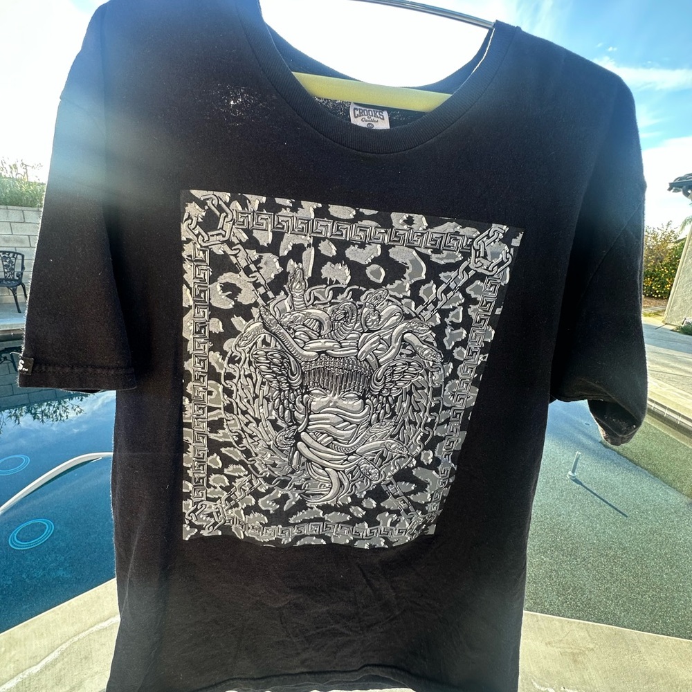 Crooks & Castles Black Tee - Large